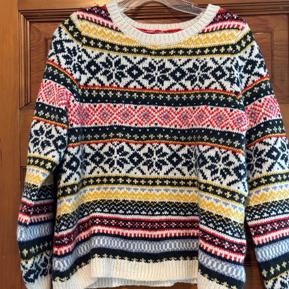 Old Navy Women's Colorful Patterned Crew Neck Sweater - Picture 1 of 4